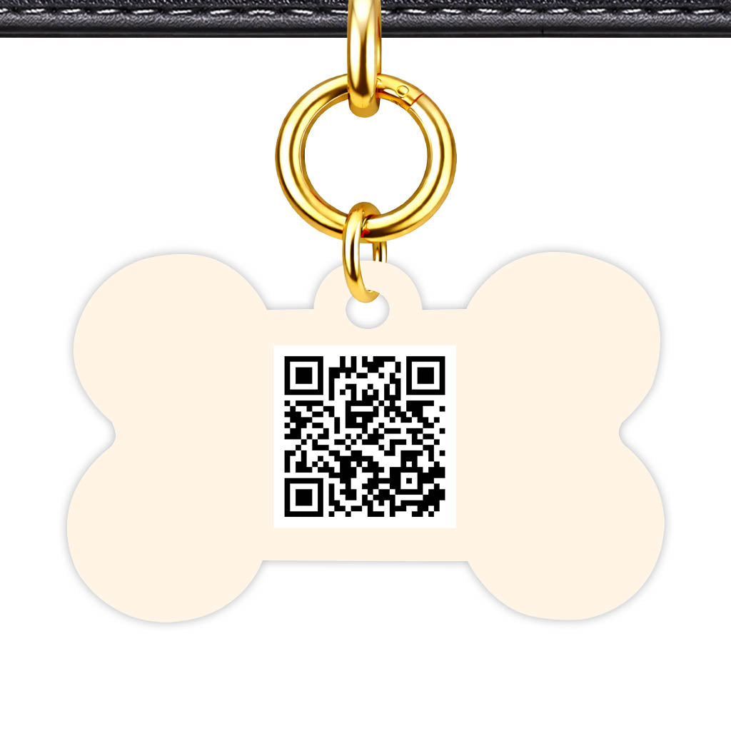 Red and Cream QR Smart Pet Id Tag (Dog Tag & Cat Tag)