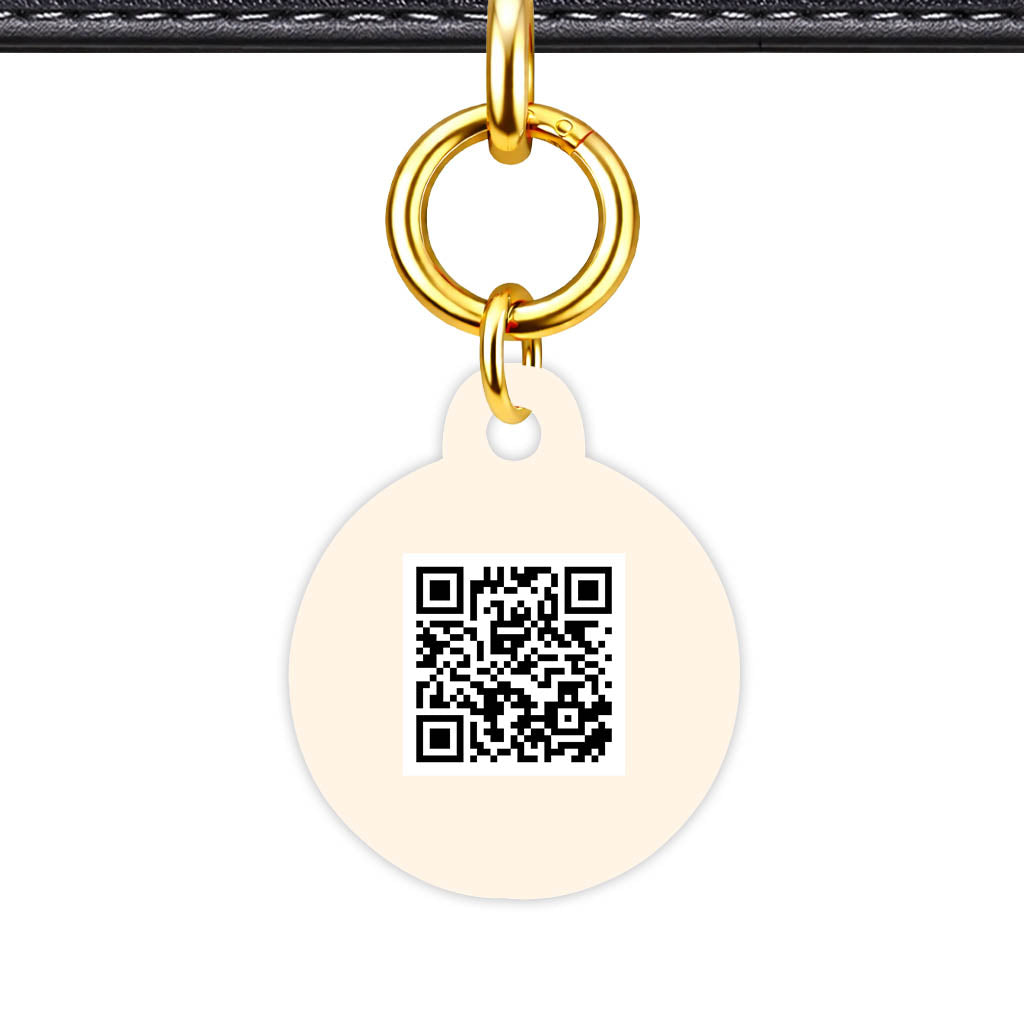 Red and Cream QR Smart Pet Id Tag (Dog Tag & Cat Tag)