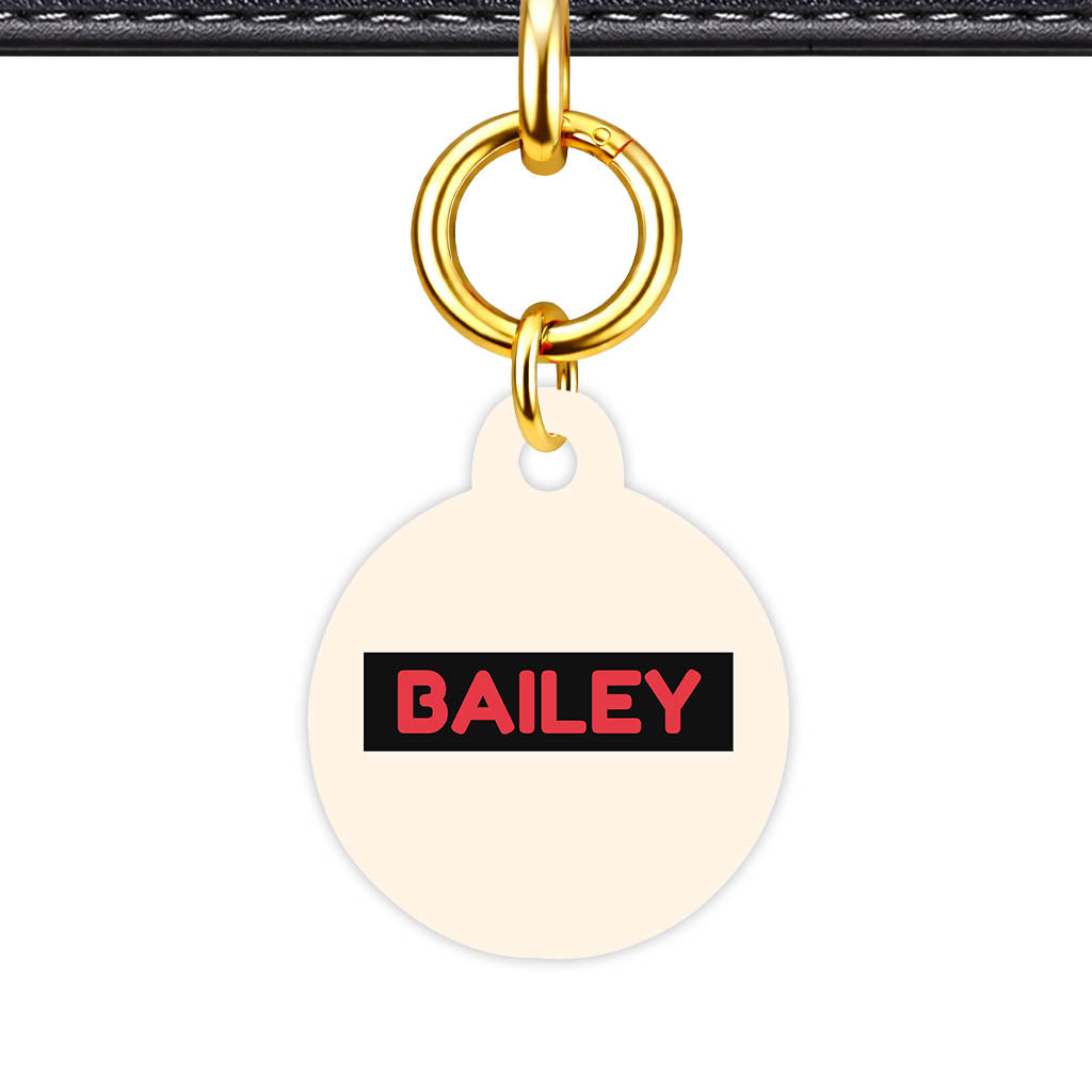 Red and Cream QR Smart Pet Id Tag (Dog Tag & Cat Tag)