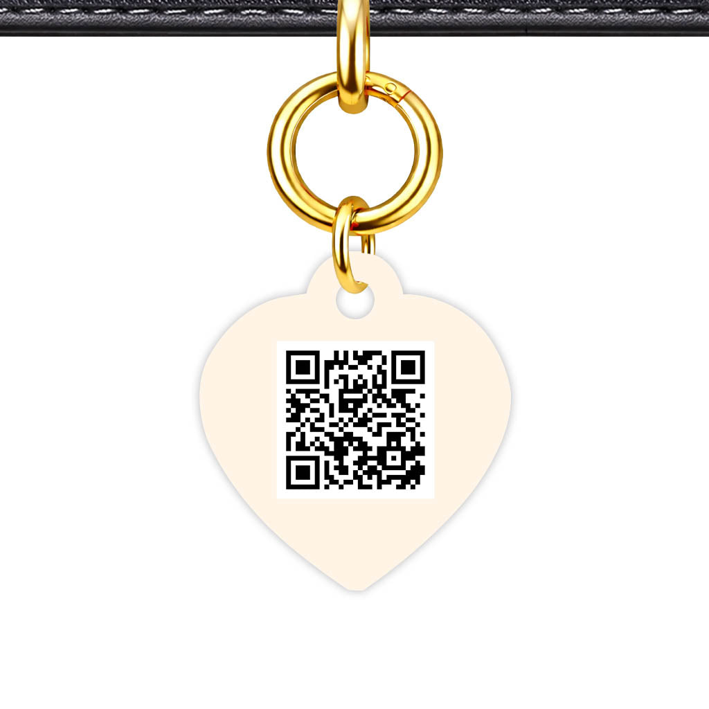 Red and Cream QR Smart Pet Id Tag (Dog Tag & Cat Tag)