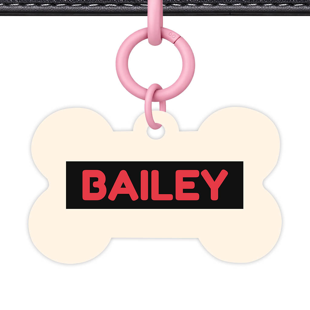 Red and Cream QR Smart Pet Id Tag (Dog Tag & Cat Tag)