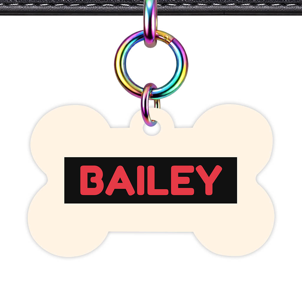 Red and Cream QR Smart Pet Id Tag (Dog Tag & Cat Tag)