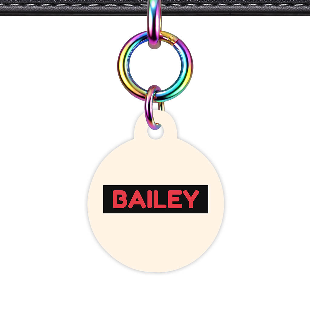 Red and Cream QR Smart Pet Id Tag (Dog Tag & Cat Tag)