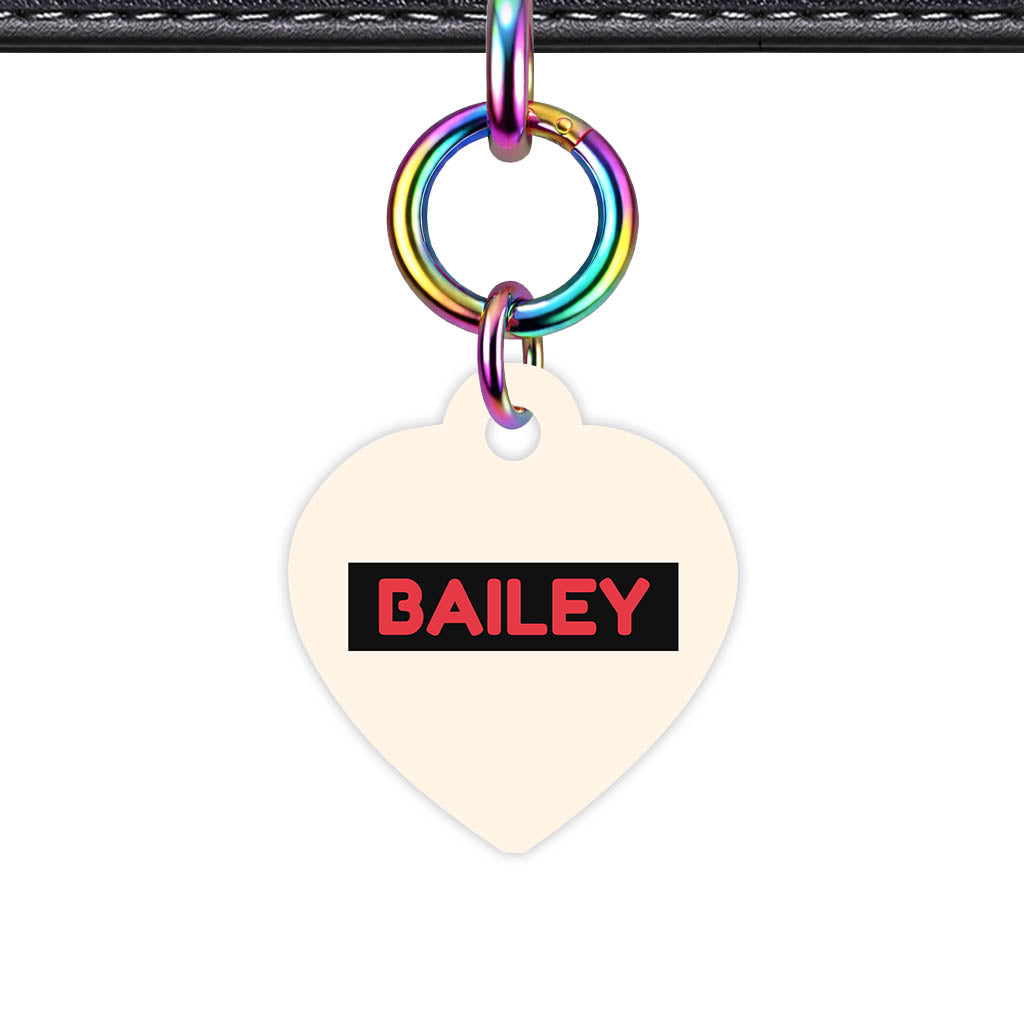 Red and Cream QR Smart Pet Id Tag (Dog Tag & Cat Tag)