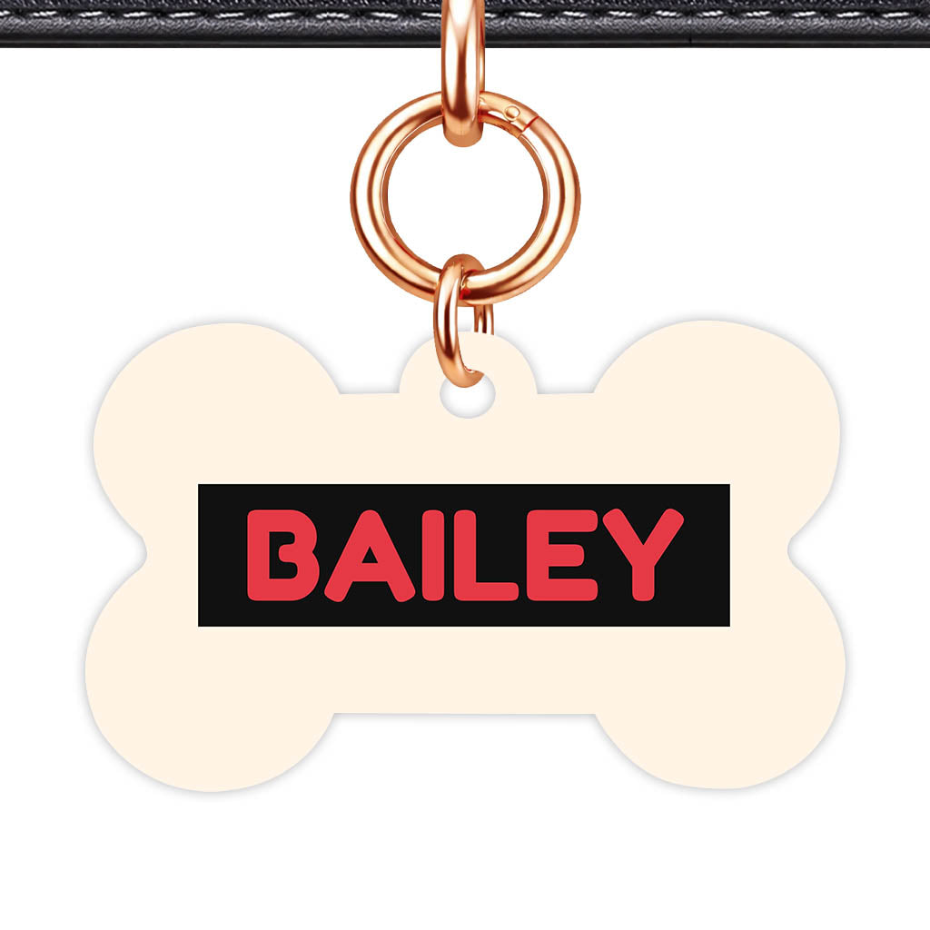 Red and Cream QR Smart Pet Id Tag (Dog Tag & Cat Tag)