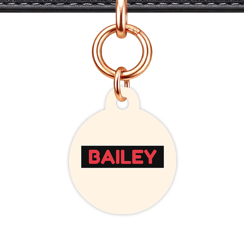 Red and Cream QR Smart Pet Id Tag (Dog Tag & Cat Tag)