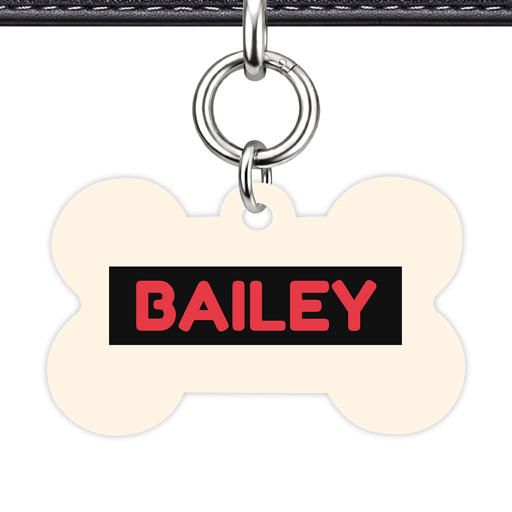 Red and Cream QR Smart Pet Id Tag (Dog Tag & Cat Tag)