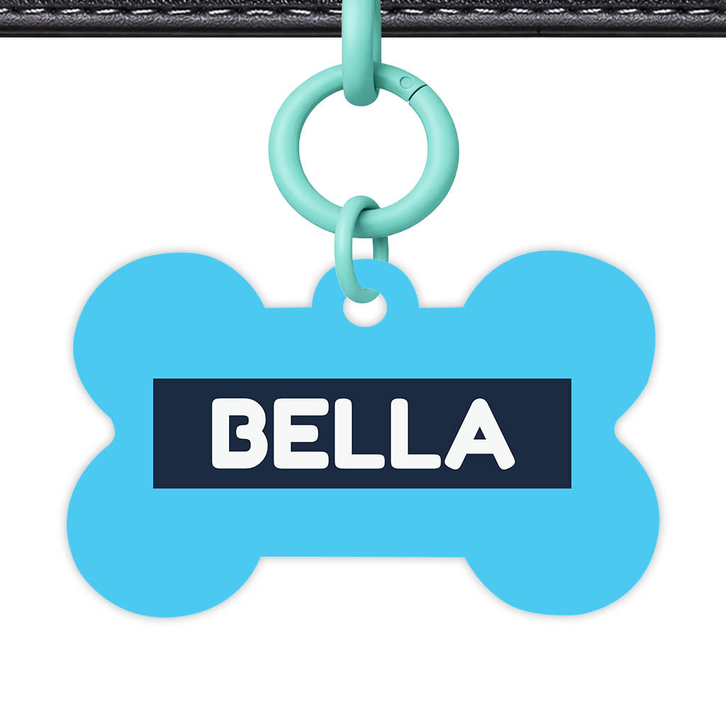 Blue and Navy QR Smart Pet Id Tag (Dog Tag & Cat Tag)