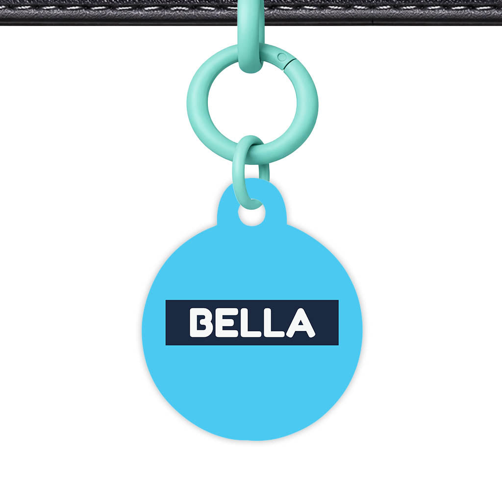 Blue and Navy QR Smart Pet Id Tag (Dog Tag & Cat Tag)