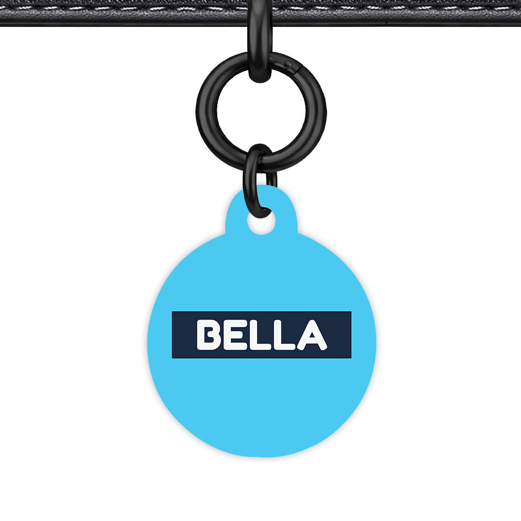 Blue and Navy QR Smart Pet Id Tag (Dog Tag & Cat Tag)