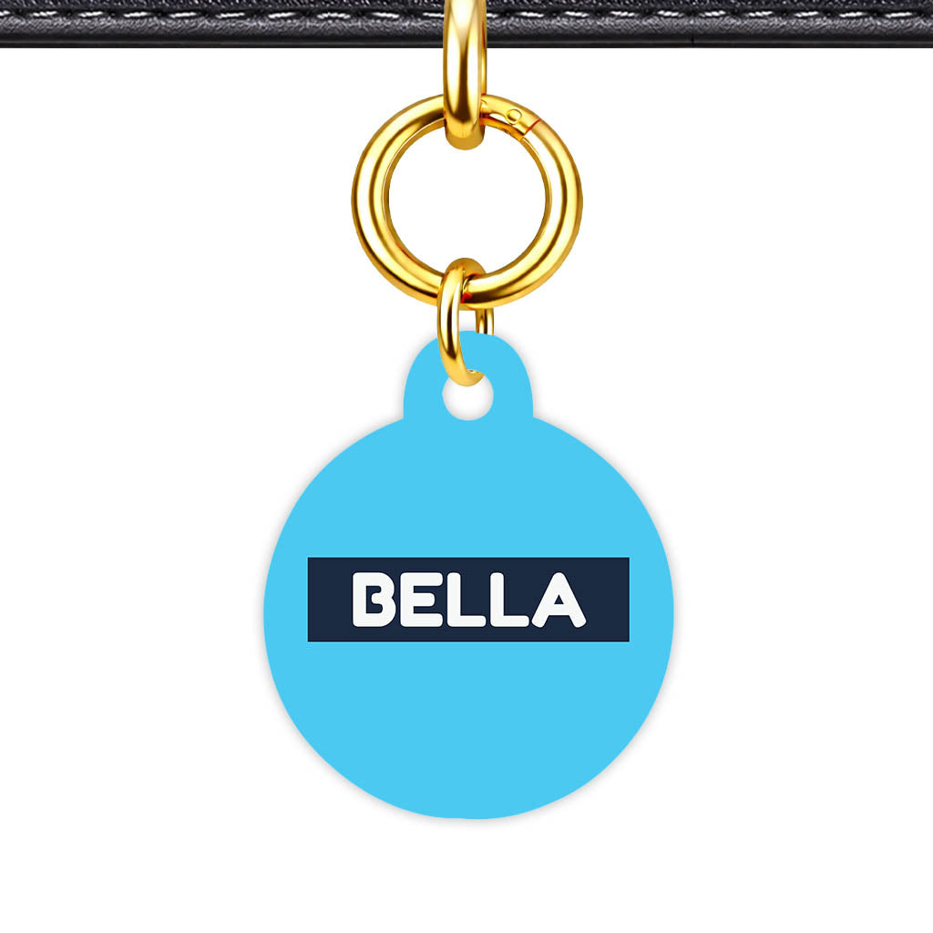 Blue and Navy QR Smart Pet Id Tag (Dog Tag & Cat Tag)