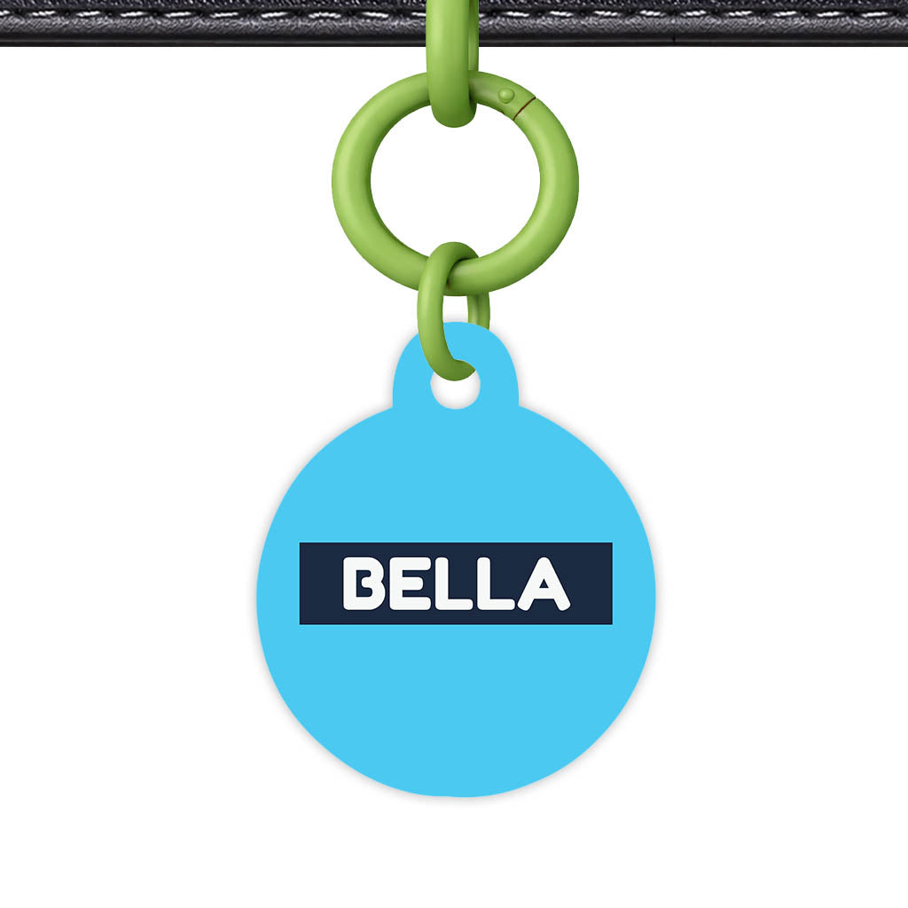 Blue and Navy QR Smart Pet Id Tag (Dog Tag & Cat Tag)