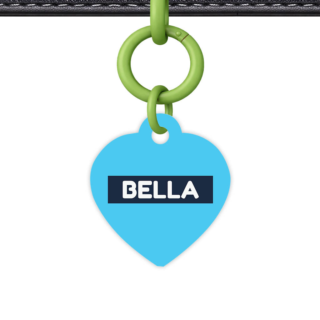 Blue and Navy QR Smart Pet Id Tag (Dog Tag & Cat Tag)