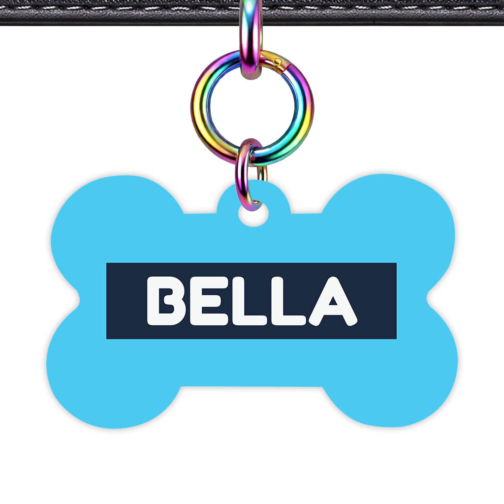 Blue and Navy QR Smart Pet Id Tag (Dog Tag & Cat Tag)