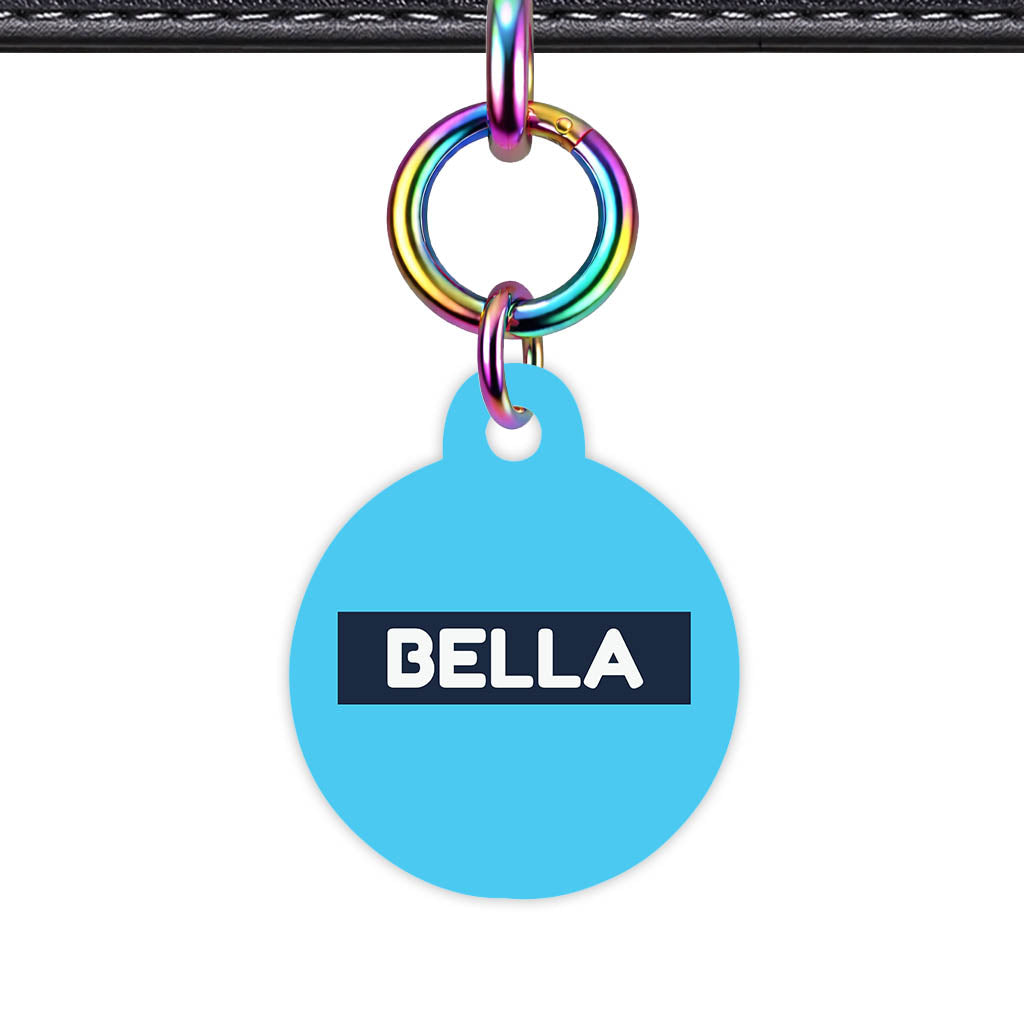 Blue and Navy QR Smart Pet Id Tag (Dog Tag & Cat Tag)