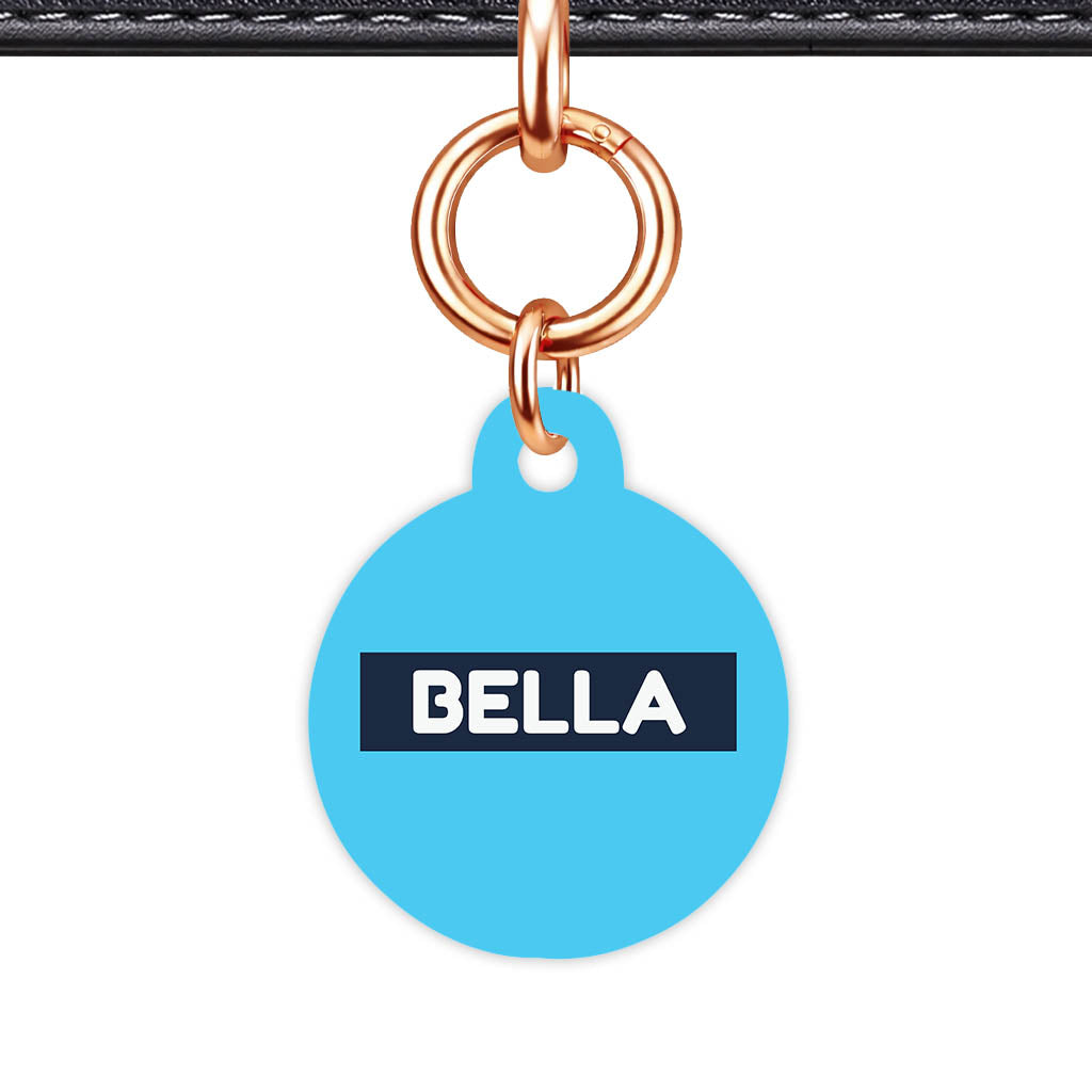 Blue and Navy QR Smart Pet Id Tag (Dog Tag & Cat Tag)