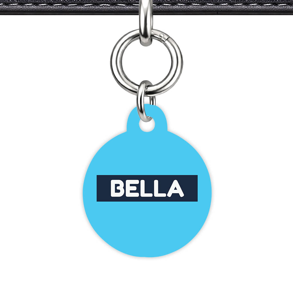 Blue and Navy QR Smart Pet Id Tag (Dog Tag & Cat Tag)