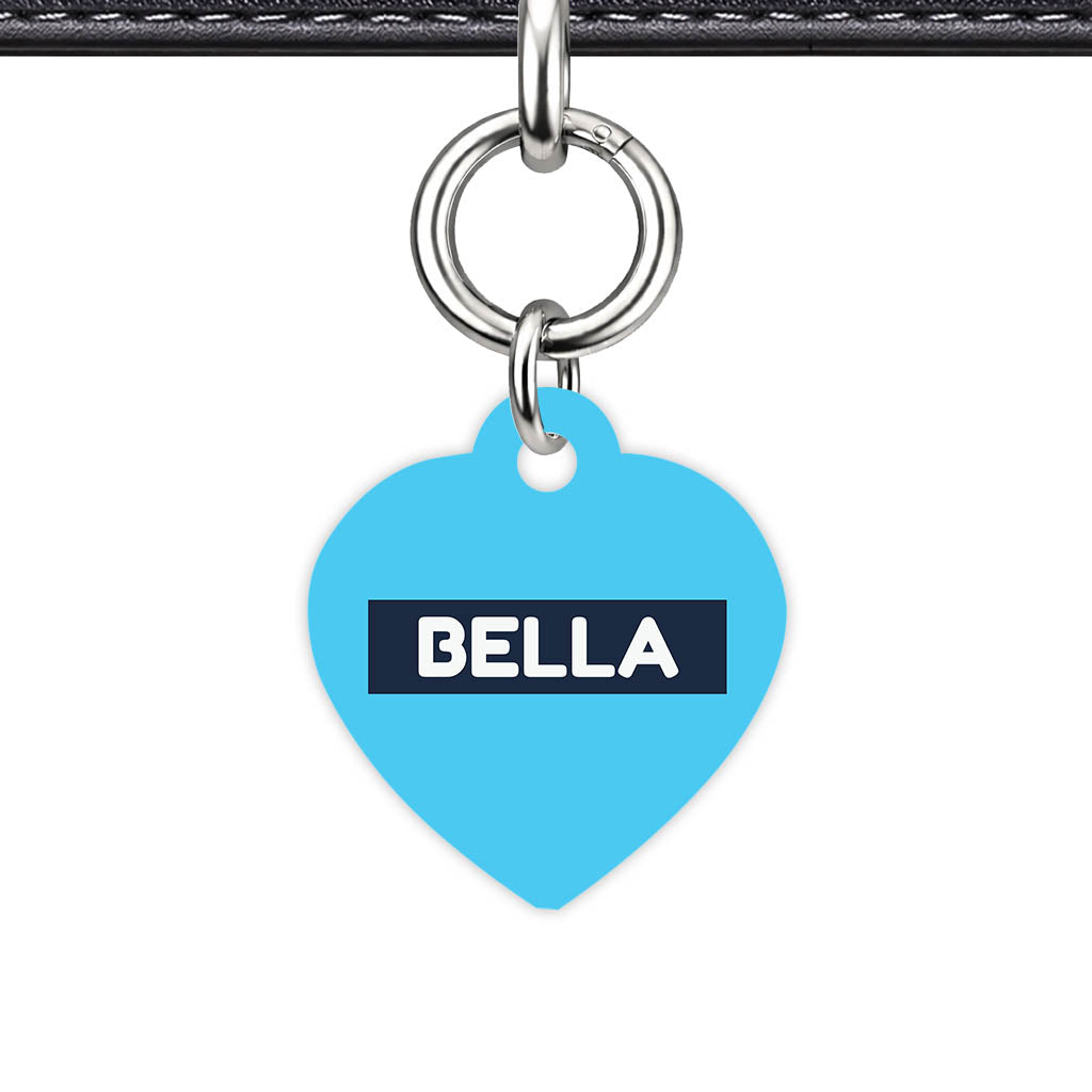 Blue and Navy QR Smart Pet Id Tag (Dog Tag & Cat Tag)
