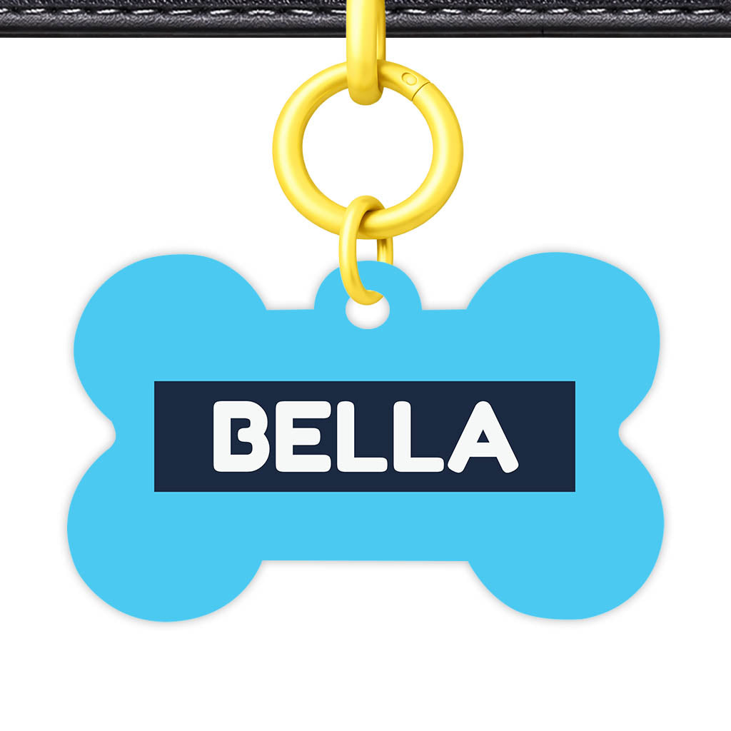 Blue and Navy QR Smart Pet Id Tag (Dog Tag & Cat Tag)