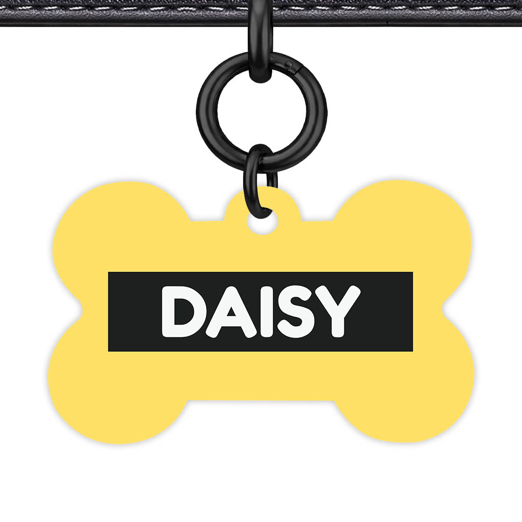 Yellow QR Smart Pet Id Tag (Dog Tag & Cat Tag)
