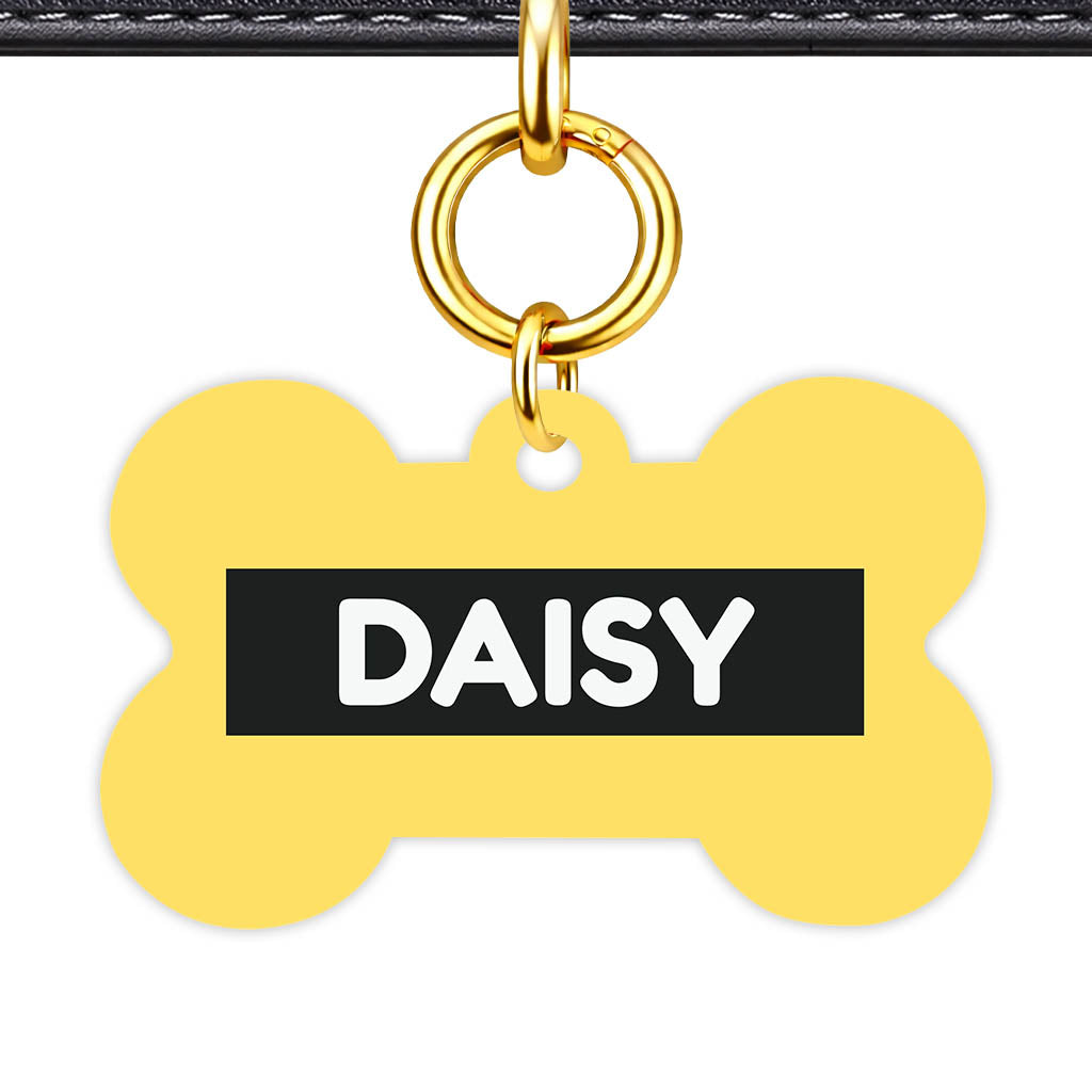 Yellow QR Smart Pet Id Tag (Dog Tag & Cat Tag)