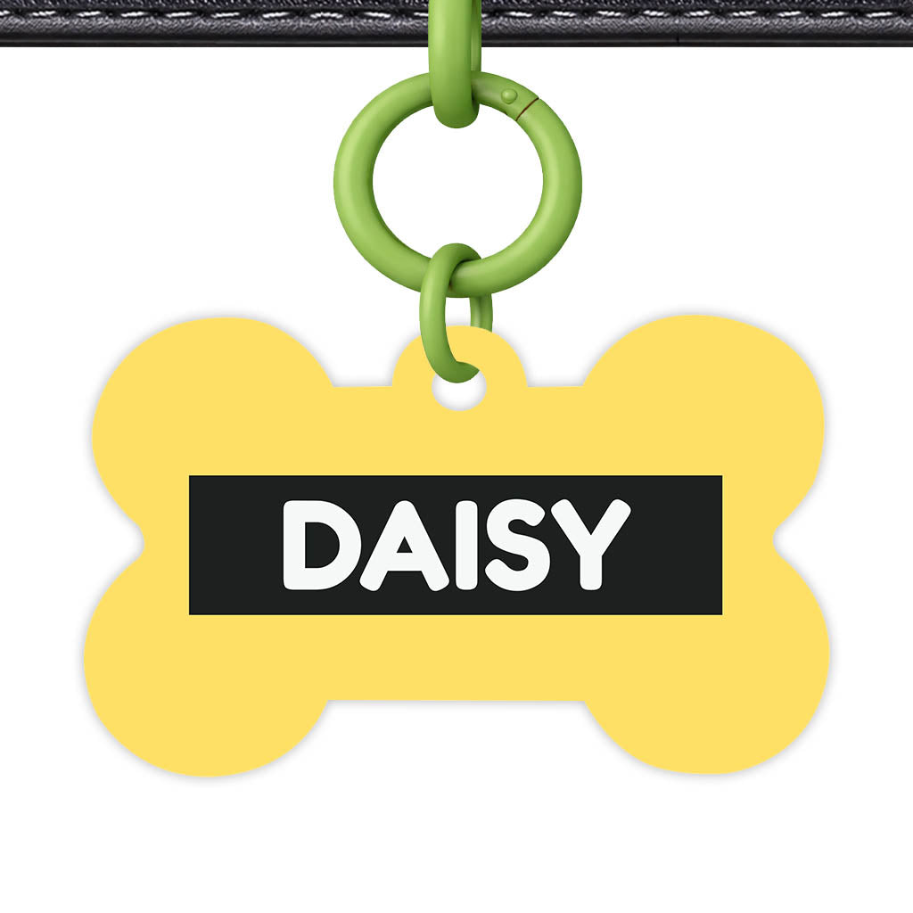 Yellow QR Smart Pet Id Tag (Dog Tag & Cat Tag)