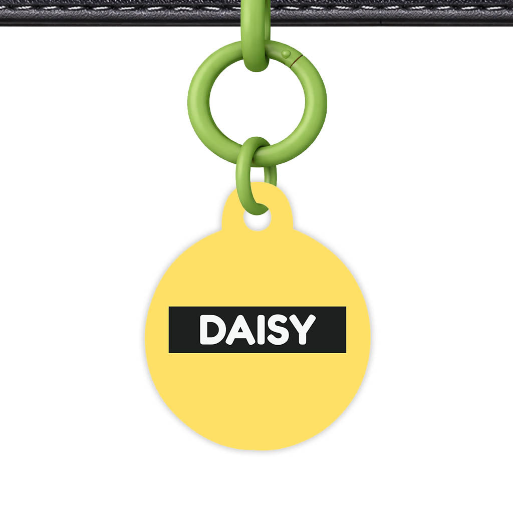 Yellow QR Smart Pet Id Tag (Dog Tag & Cat Tag)