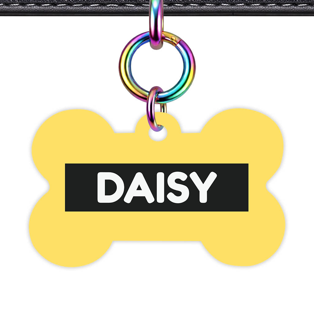 Yellow QR Smart Pet Id Tag (Dog Tag & Cat Tag)