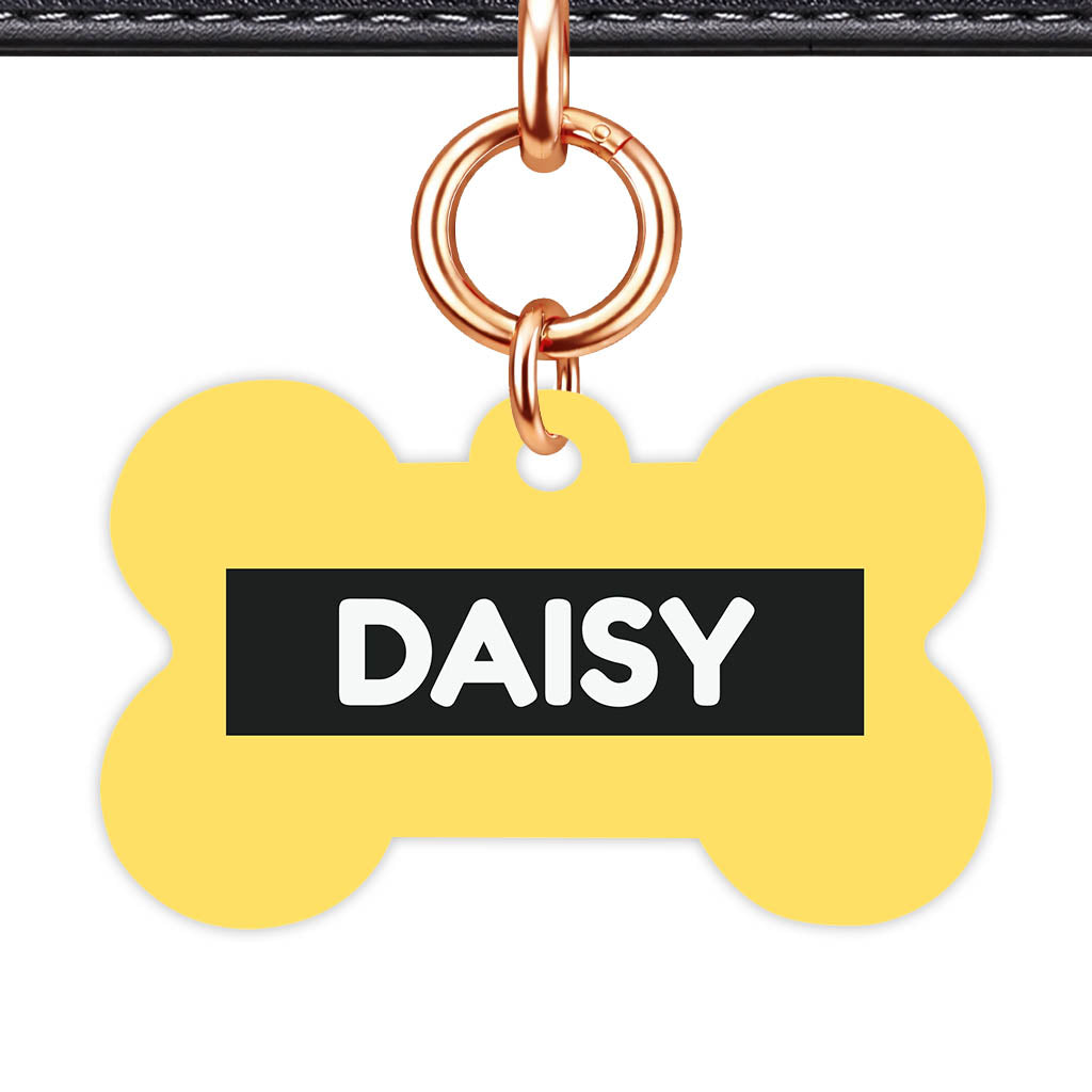 Yellow QR Smart Pet Id Tag (Dog Tag & Cat Tag)