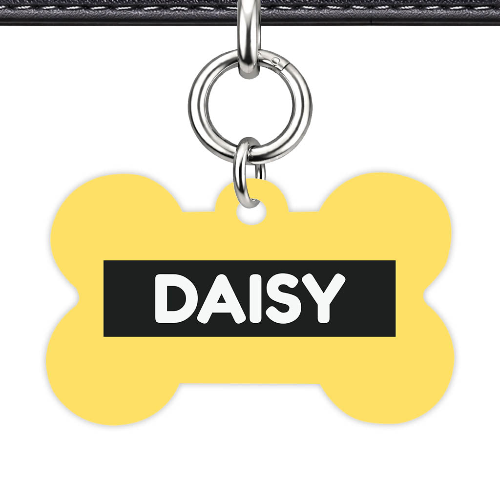 Yellow QR Smart Pet Id Tag (Dog Tag & Cat Tag)