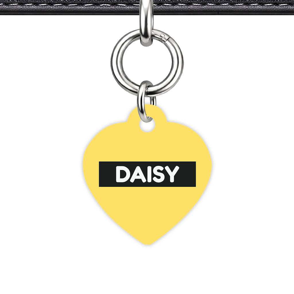 Yellow Classic Pet Id - detail view