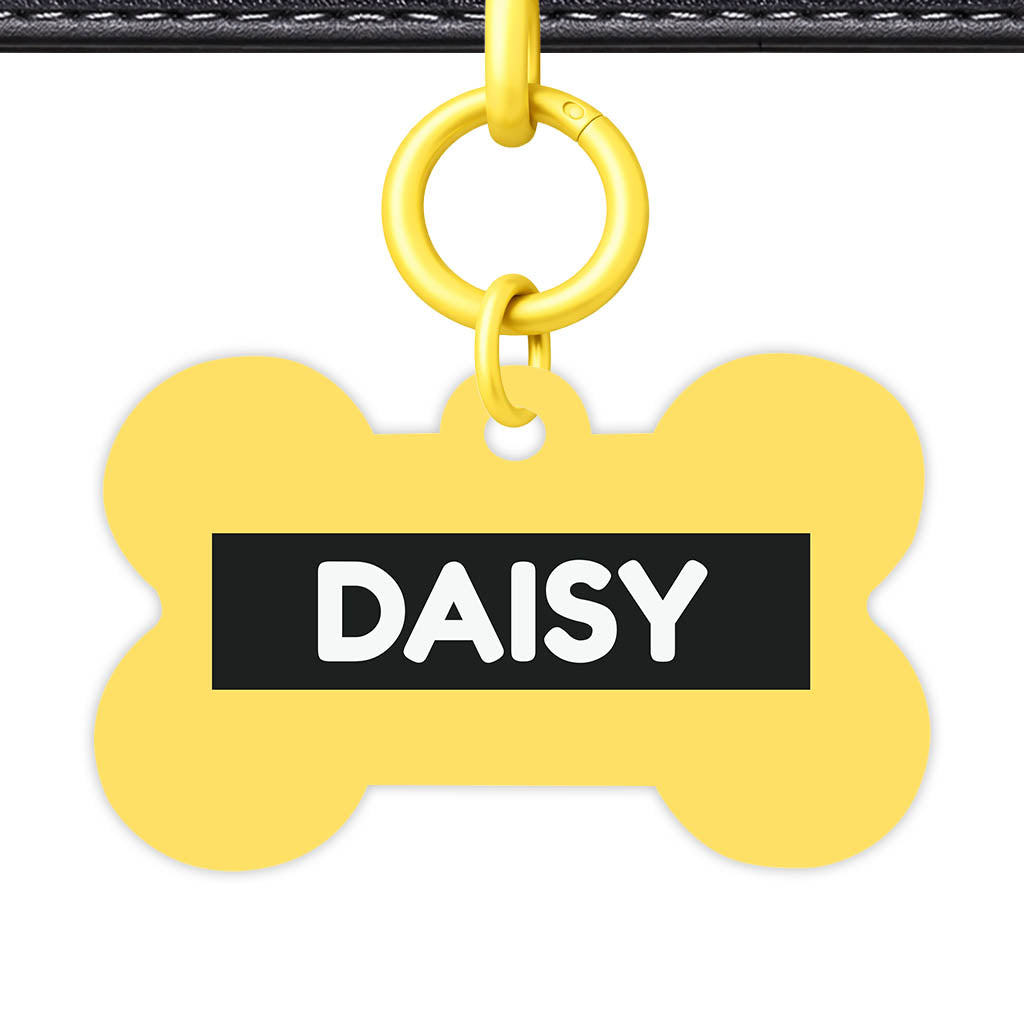 Yellow QR Smart Pet Id Tag (Dog Tag & Cat Tag)