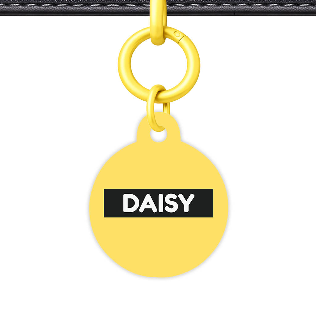 Yellow QR Smart Pet Id Tag (Dog Tag & Cat Tag)