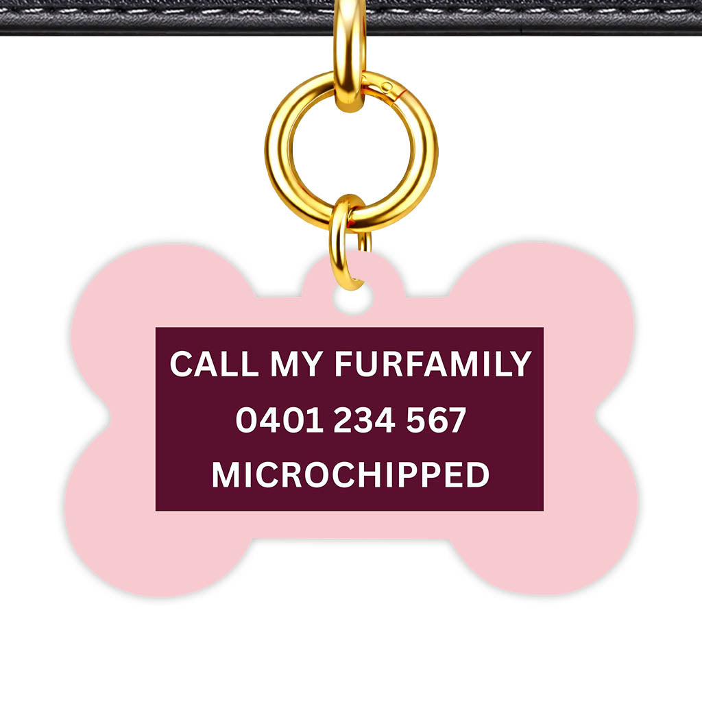 Pink Classic Pet Id (Dog Tag & Cat Tag)