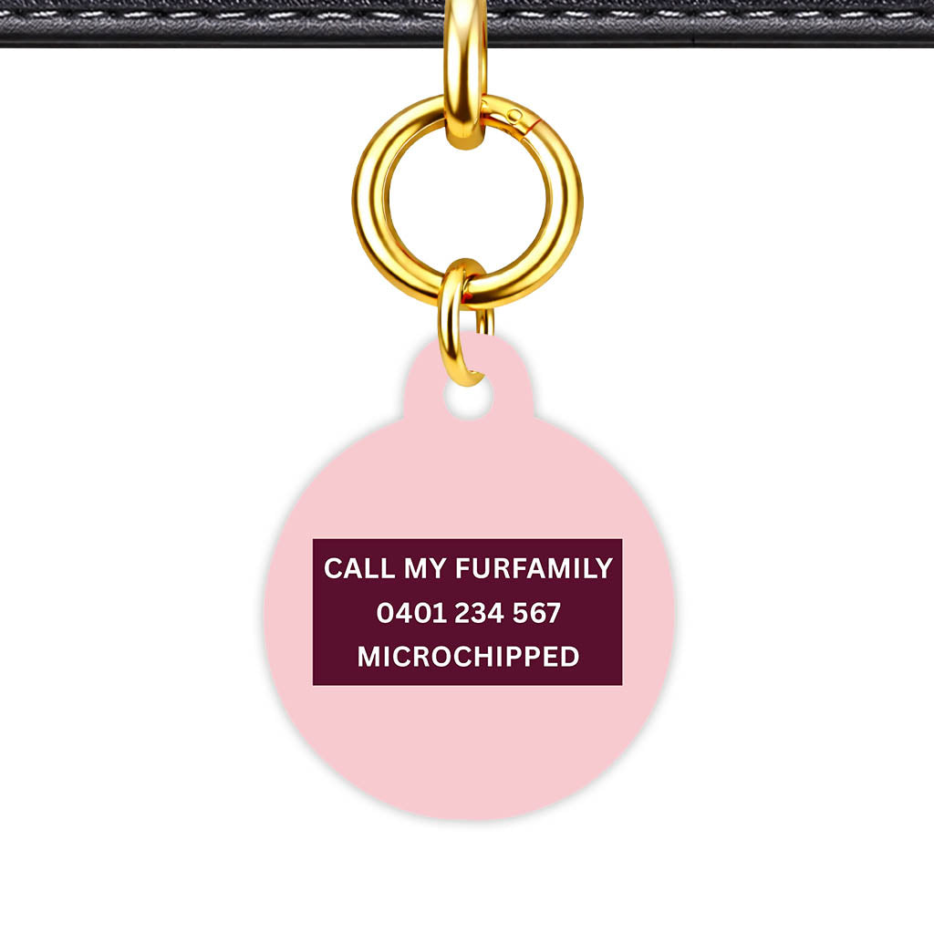 Pink Classic Pet Id (Dog Tag & Cat Tag)