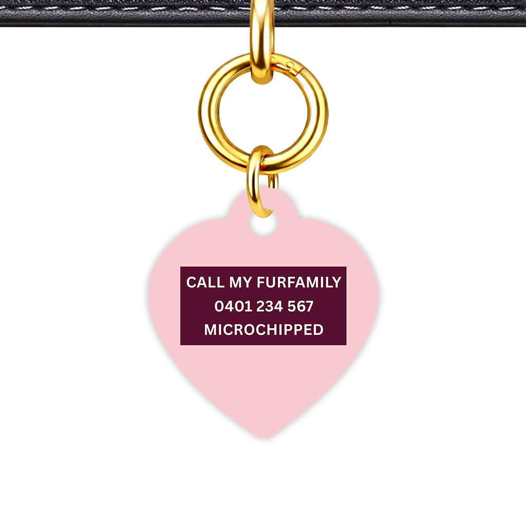 Pink Classic Pet Id (Dog Tag & Cat Tag)