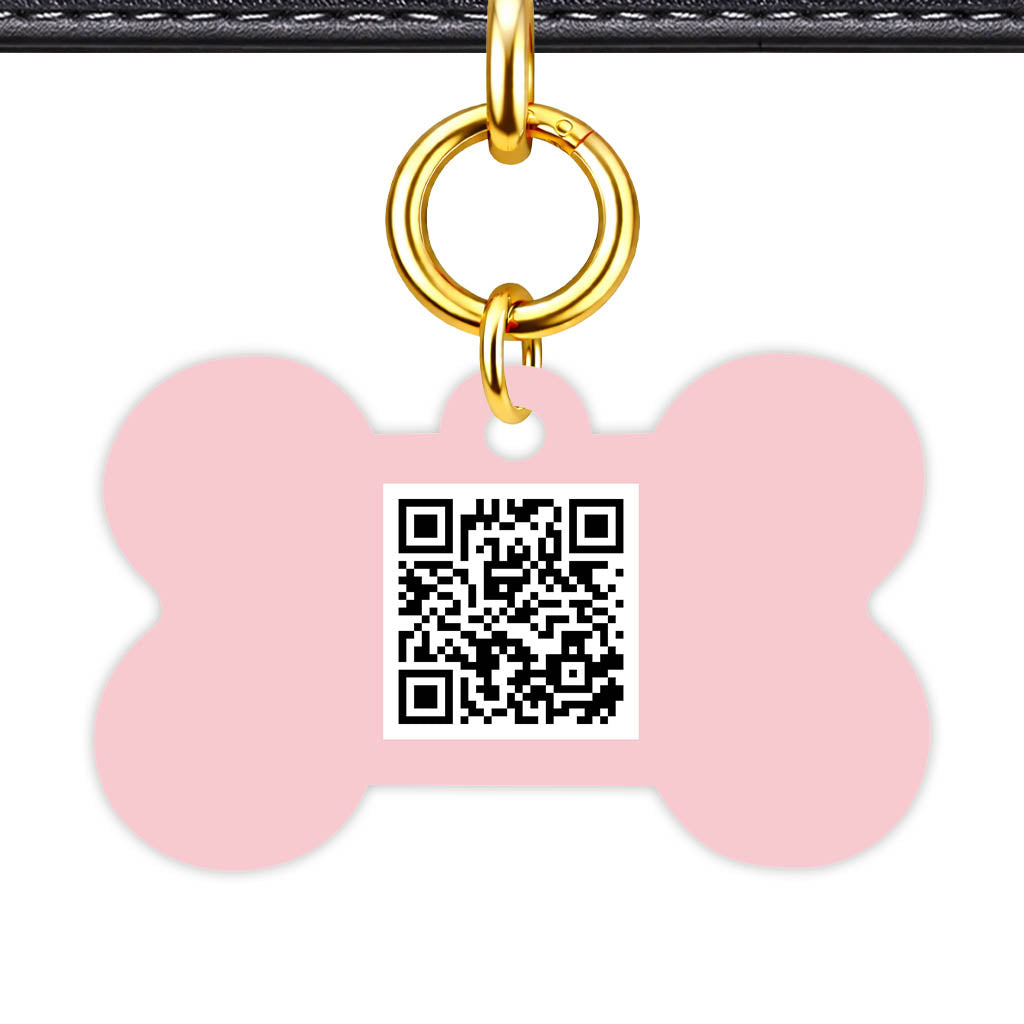Pink QR Smart Pet Id Tag (Dog Tag & Cat Tag)