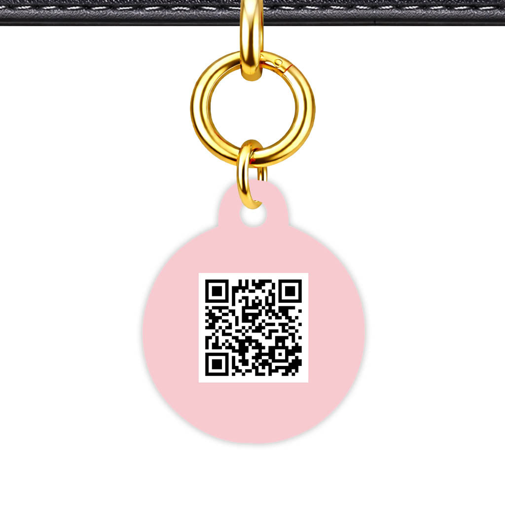 Pink QR Smart Pet Id Tag (Dog Tag & Cat Tag)