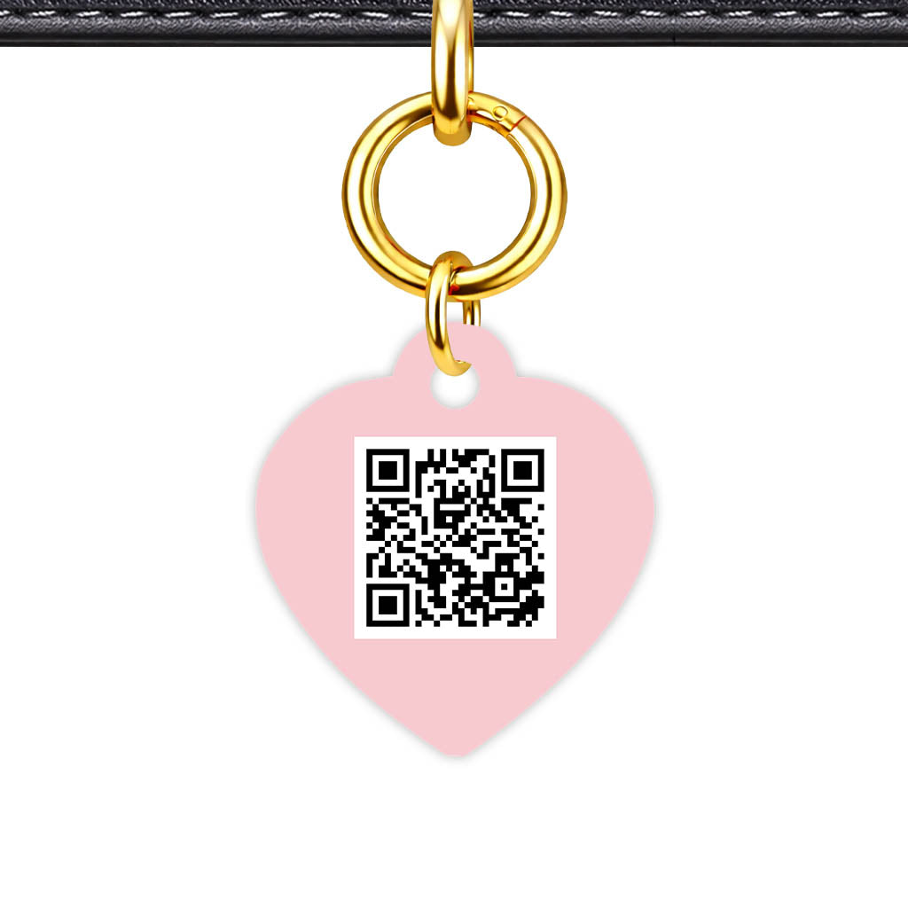 Pink QR Smart Pet Id Tag (Dog Tag & Cat Tag)