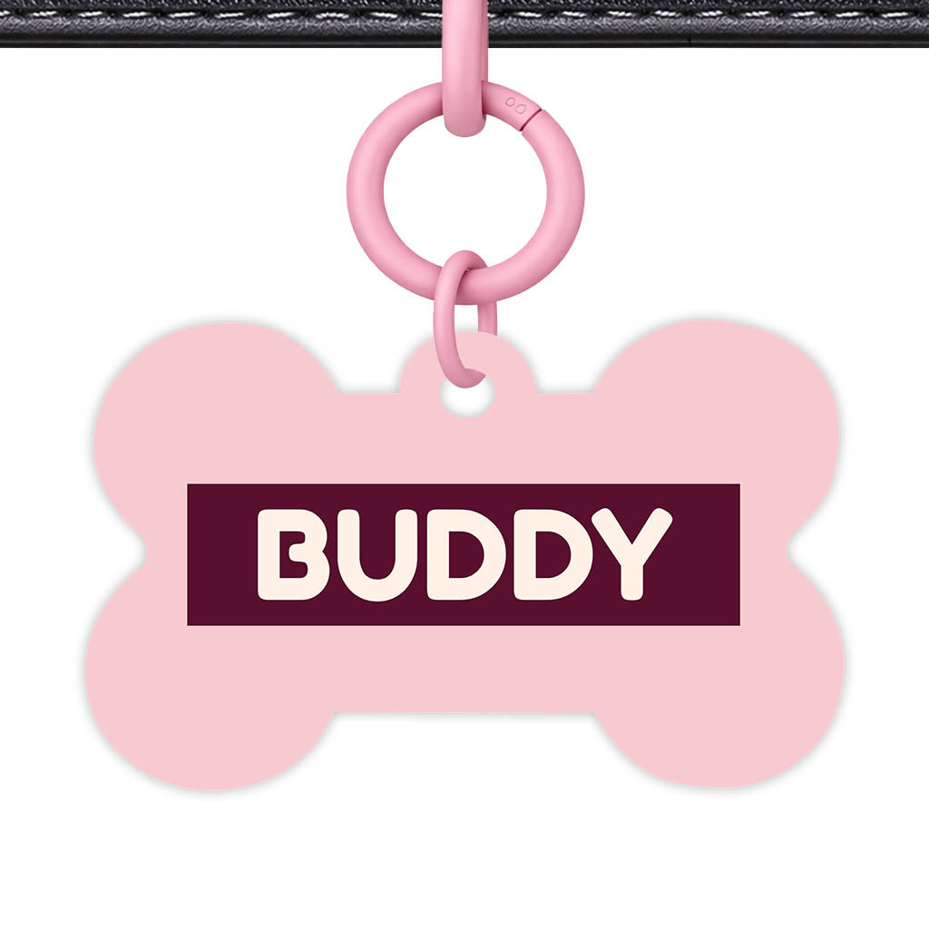 Pink Classic Pet Id (Dog Tag & Cat Tag)