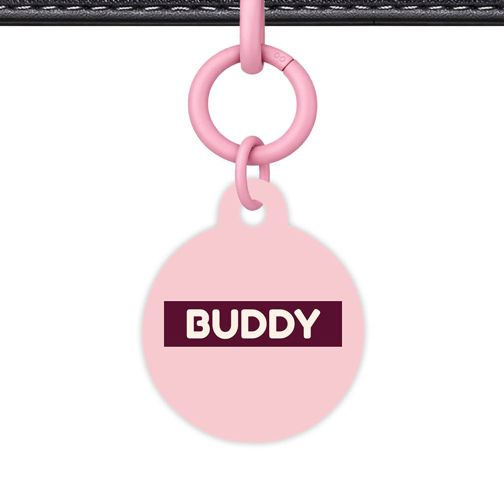 Pink Classic Pet Id (Dog Tag & Cat Tag)