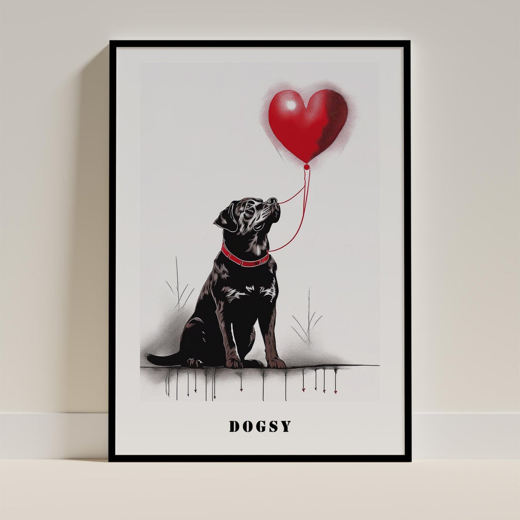 Rottweiler DOGSY Series inspired by the Art of Banksy with text Dogsy image 11