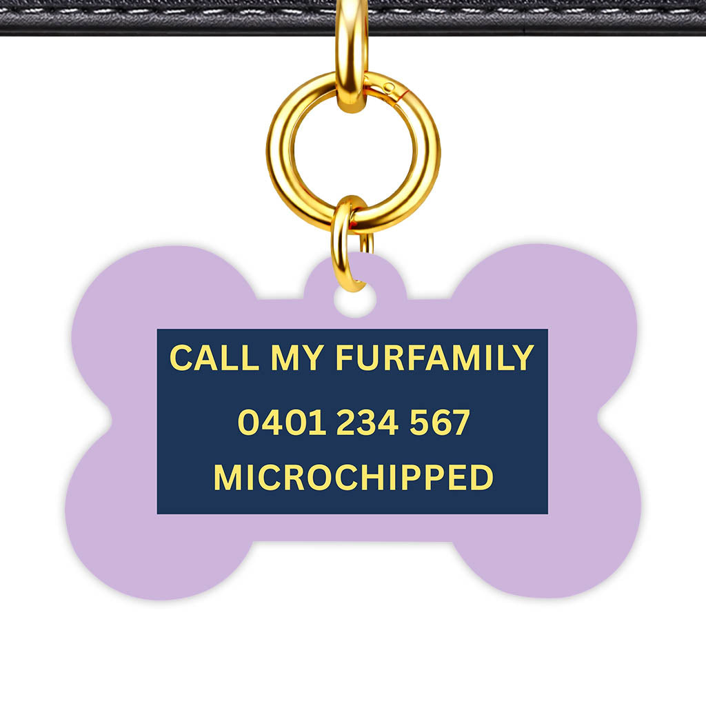 Lavender Classic Pet Id (Dog Tag & Cat Tag)