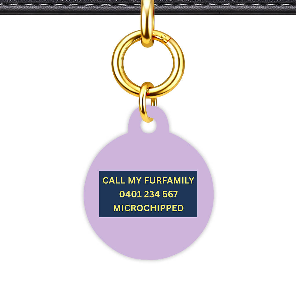 Lavender Classic Pet Id (Dog Tag & Cat Tag)