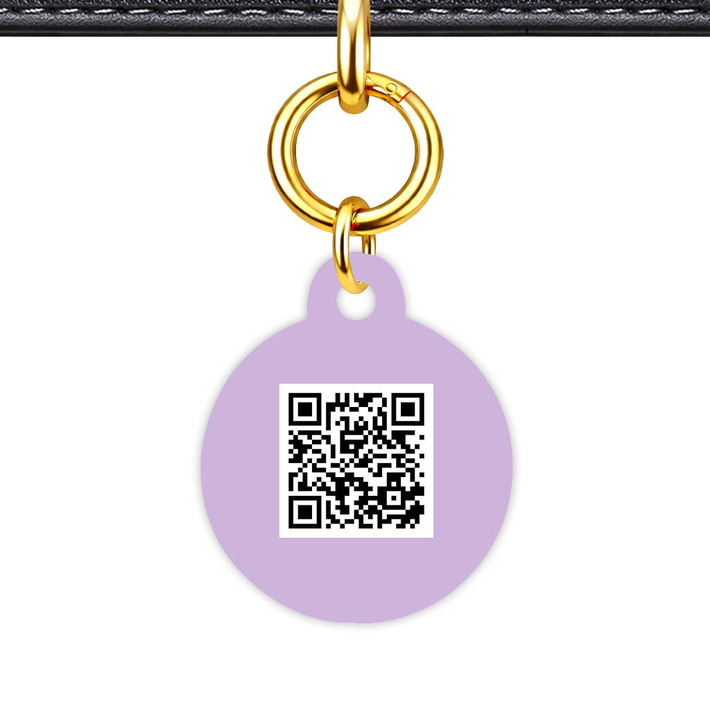Lavender QR Smart Pet Id Tag (Dog Tag & Cat Tag)