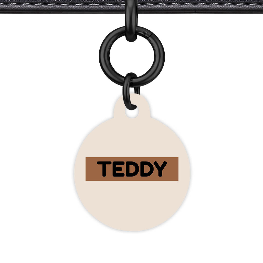 Beige QR Smart Pet Id Tag (Dog Tag & Cat Tag)