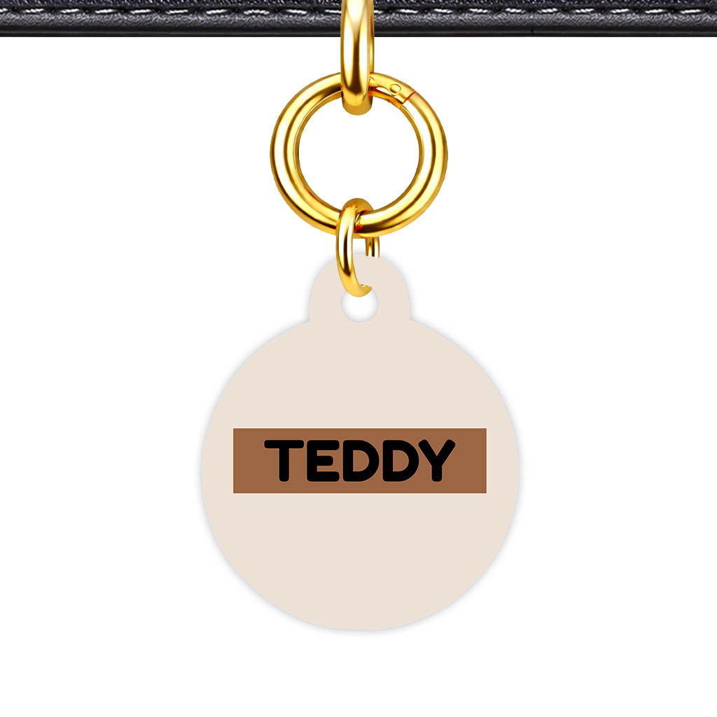 Beige QR Smart Pet Id Tag (Dog Tag & Cat Tag)