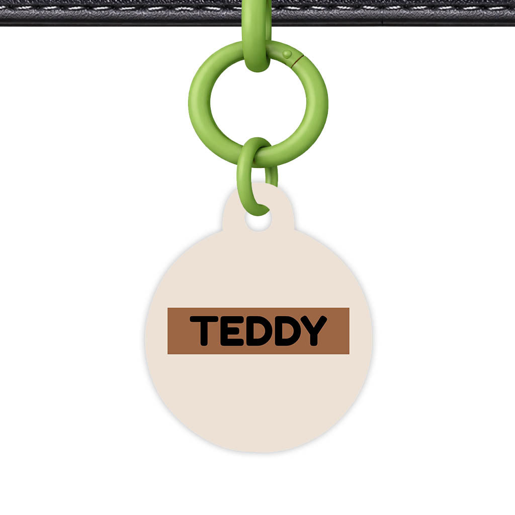 Beige QR Smart Pet Id Tag (Dog Tag & Cat Tag)