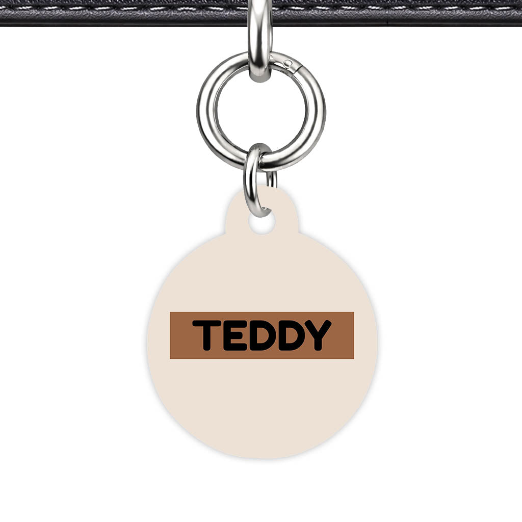 Beige QR Smart Pet Id Tag (Dog Tag & Cat Tag)