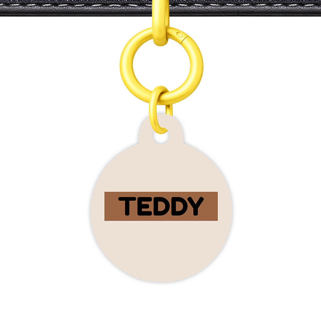 Beige QR Smart Pet Id Tag (Dog Tag & Cat Tag)
